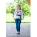 Embroidered blouse "Olvia: peonies"